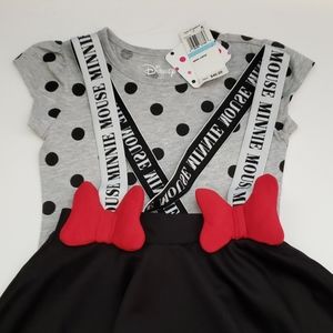 minnie mouse suspender dress